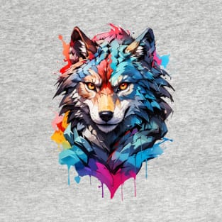 Colorful Wolf. T-Shirt